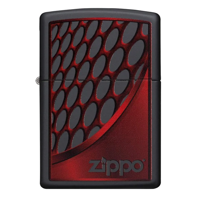 Mechero Zippo Rojo y Cromo - Ref 1x6x6cm - Acero Inoxidable