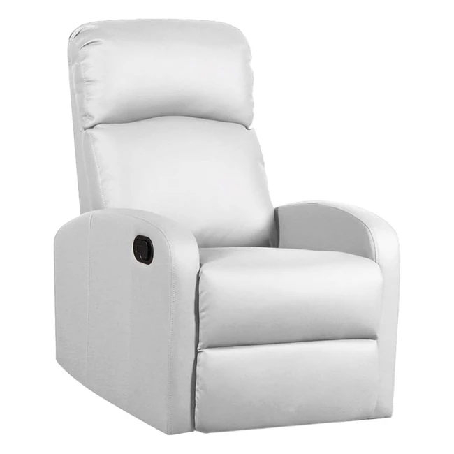 Poltrona Relax Spike Cribel con Poggiapiedi - Bianco