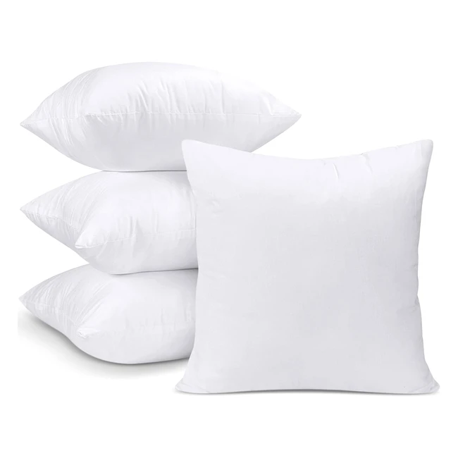 Utopia Bedding Cushion Inner Pads Pack of 4 - 45 x 45 cm - Hollowfibre Pillows for Sofa and Couch