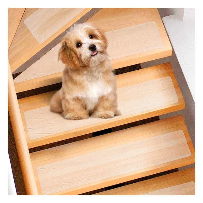 Strisce adesive antiscivolo per scale 15x81 cm - Set di 15 pezzi - Protezione an