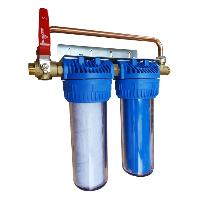 Filtro doppio Aquawater 3700350804323 con cartucce filtranti e corrosione 24 mesi