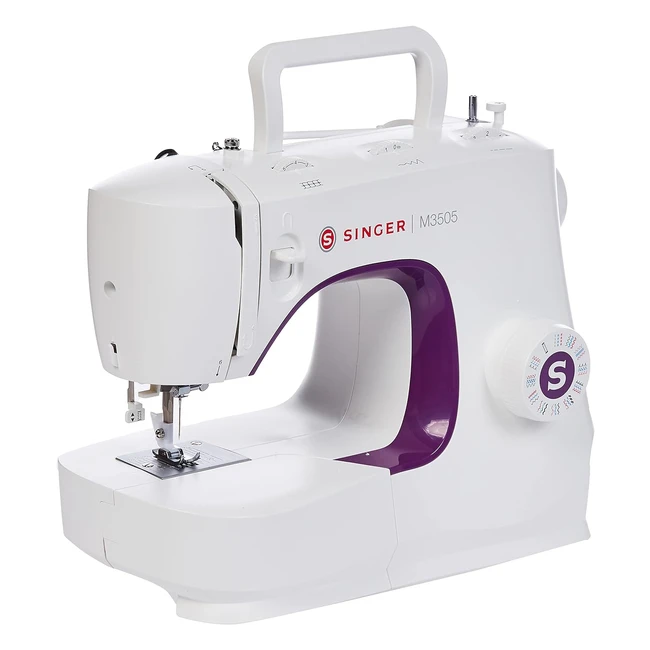 Machine à coudre professionnelle Singer M3505 - 34 points utilitaires élastiques décoratifs - Facile pour débutants - Couture créative - Portable