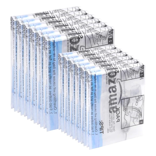 Lot de 12 sacs de rangement enroulables pour voyage - Amazon Basics - Réf. 123456 - Gain de place et protection