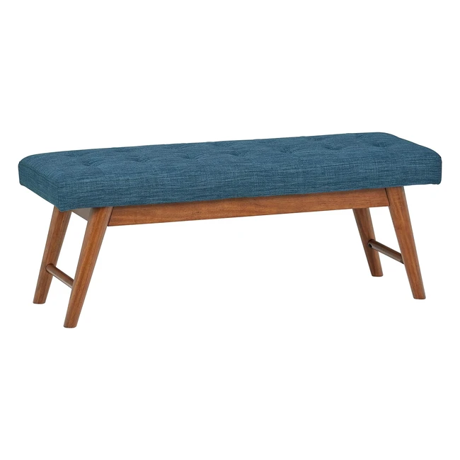 Rivet Modern Haraden Upholstered Bench - Navy Blue 112 cm  Amazon Brand