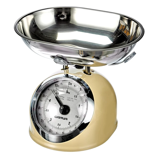 Bilancia Meccanica da Cucina G3 Ferrari G20003 5kg Metallo Panna