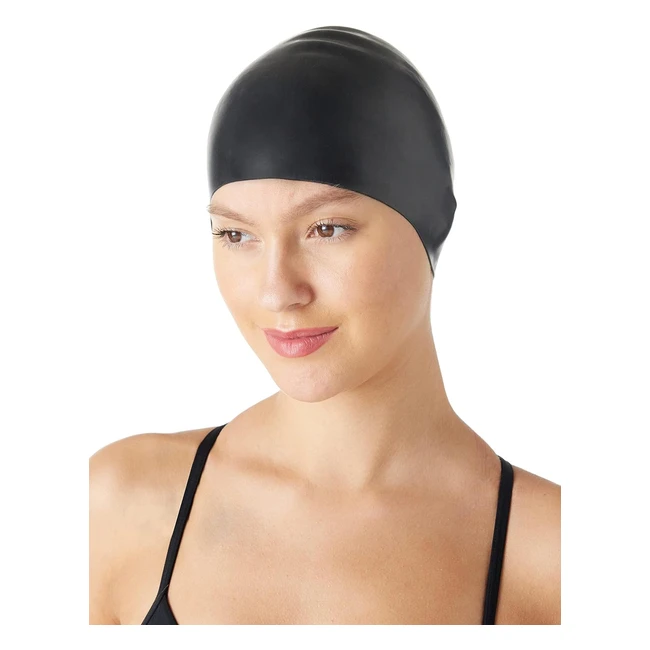 Amazon Basics Unisex Wrinklefree Silicone Swim Caps - Protect Your Hair and Swim Comfortably