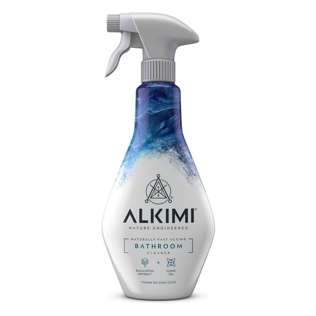 Alkimi Bathroom Cleaner Spray 500ml - NatureEngineered Bath and Shower Cleaner | Antibacterial Spray | Powerful Natural Cleaning