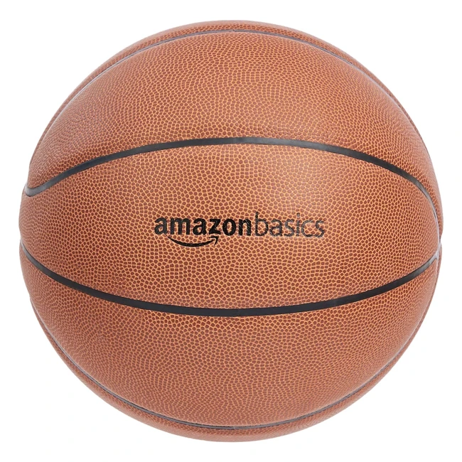 Amazon Basics PU Composite Basketball - Official Size 7 - Durable & Reliable - Ideal for Indoor/Outdoor Use