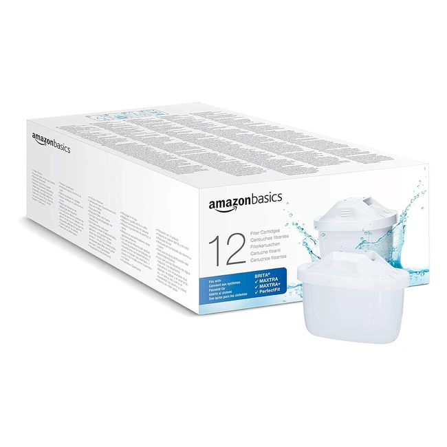 Cartuchos Filtrantes de Agua Amazon Basics - Compatibles con Brita - Paquete de 12