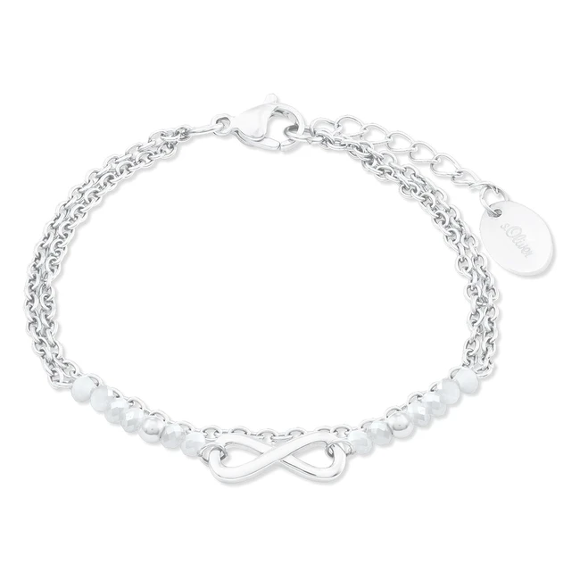 Pulsera S.Oliver para mujer con colgante infinito de acero inoxidable