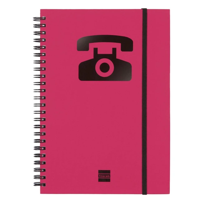 Rubrica Telefonica Finocam Magenta Medio - 148 x 210 mm - DIN A5