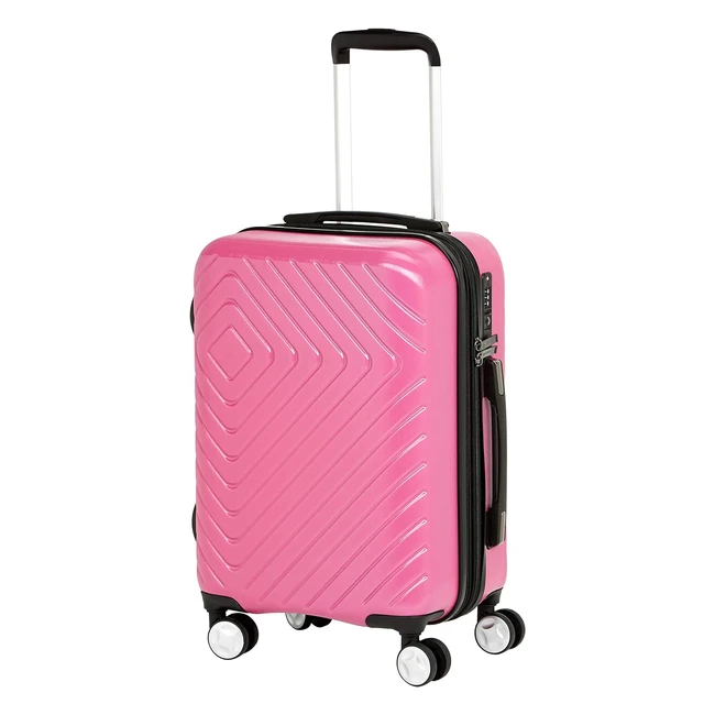 Maleta de mano Amazon Basics Geométrica, tamaño de cabina 50.8cm - Rosa