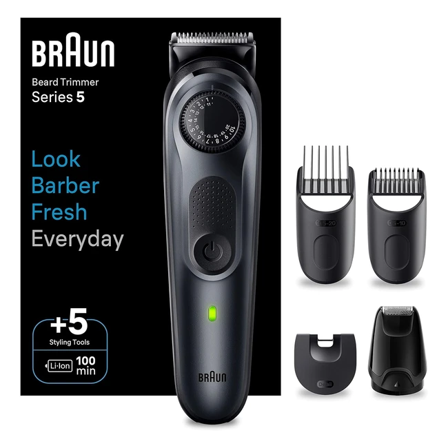 Braun BT5420 Barttrimmer Haarschneider mit ultrascharfer Klinge 40 Lngeneinste