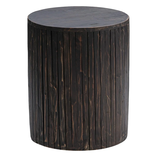 Tabouret en bois recyclé pour plantes - Support extérieur - Cacao