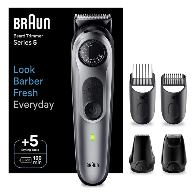 Tondeuse à barbe Braun Series 5 BT5440 - Précision et autonomie de 100 minutes