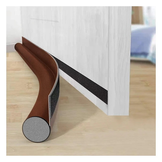 Aiqiu Burlete Puerta Entrada - Bloqueador de Corrientes de Aire - Ahorra Energía y Dinero - Marrón