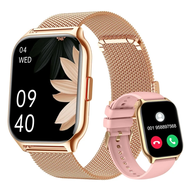 Montre Connectée Zoskvee P95 avec Appel Bluetooth 20 HD Smartwatch 100 Sportifs - Moniteur de Sommeil, Cardiofréquencemètre, Tension Artérielle, SpO2 - Montre Podomètre pour Android iOS