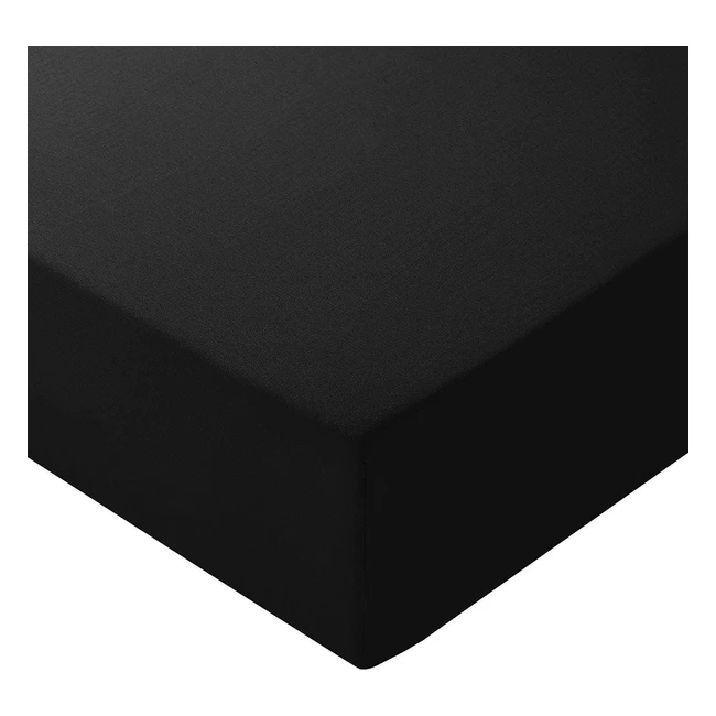 Draphousse en Microfibre Noir 140x200x30cm - Amazon Basics