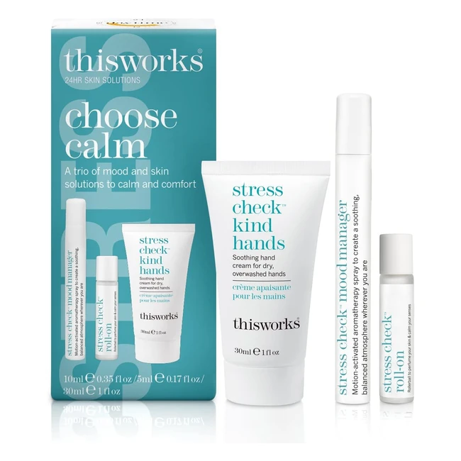 This Works Choose Calm: Stress Relieving Trio - Hand Cream, Mood Boosting Spray, Aromatherapeutic Roller Ball