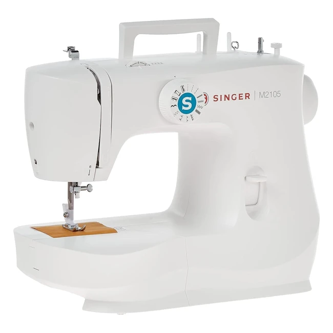 Singer M2105 Sewing Machine White - 8 Stitches Quick Threading Portable