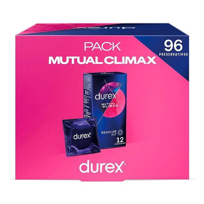 Durex Mutual Clmax Preservativos - Orgasmo Acelerado y Retardante - 96 Condones