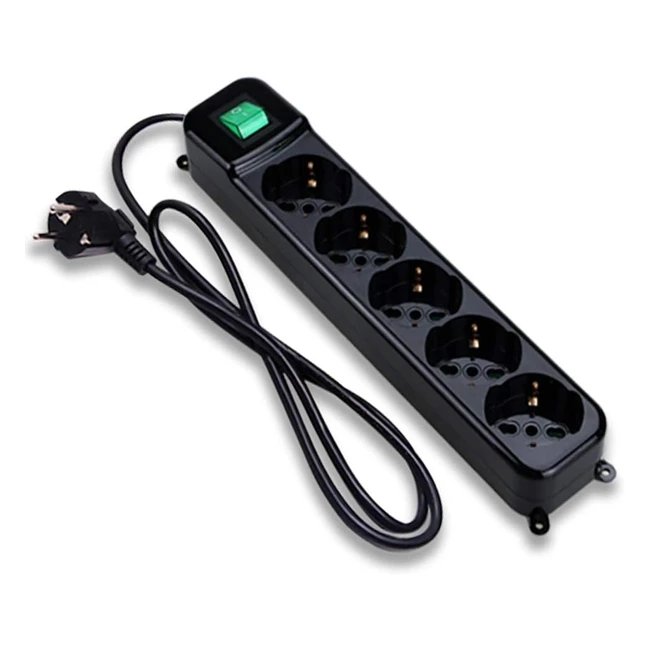 Regleta Tecnoware con 5 salidas Schuko Italia 10-16A