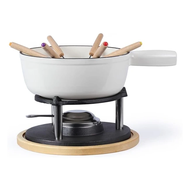 Service Fondue Livoo Blanc 6 Fourchettes - MEN390