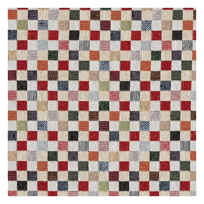 Tela Tapicera Jacquard Gobelino  Resistente  100cm x 280cm  Cuadros Pequeos 