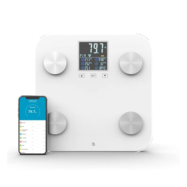 Balance Numérique Professionnelle Wottocare - Contrôle du Poids avec Affichage Numérique - Mesure Précise de la Graisse Corporelle et des Muscles