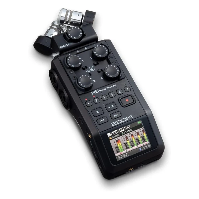 Zoom H6 Black GE Mobile Audio Recorder - Simultane Aufnahme, interne Effekte, 4 Eingänge, austauschbare Kapseln