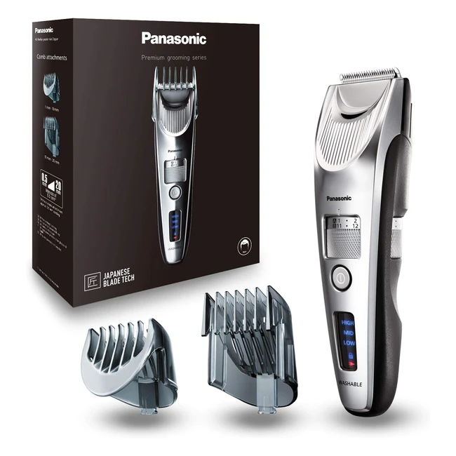 Tondeuse Cheveux Panasonic ERSC60S803 - 38 Hauteurs de Coupe - 2 Accessoires - 60 min d'utilisation - Gris
