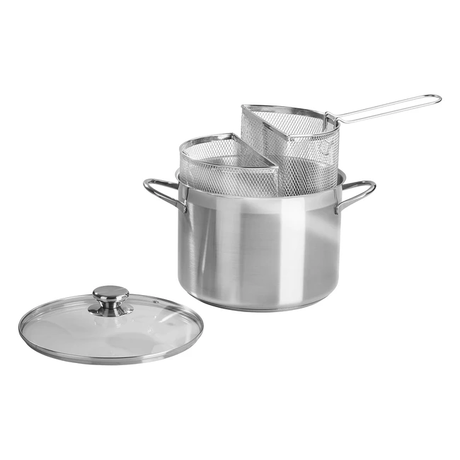 Spaghettiere Barazzoni Doppio Cestello 24cm - Capacità 725lt - Acciaio Inox 1810 - Made in Italy