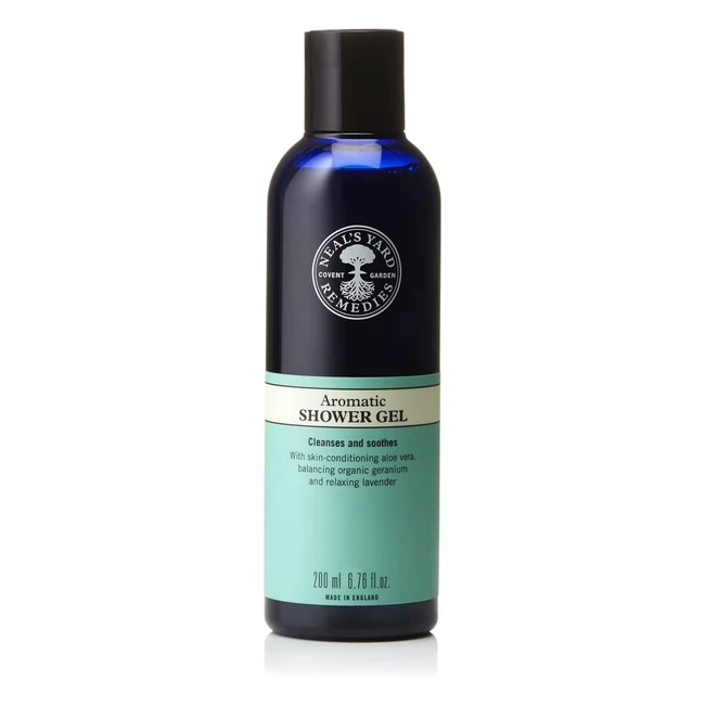 Neal's Yard Remedies Aromatic Shower Gel - Soothe & Uplift with Relaxing Lavender & Organic Geranium