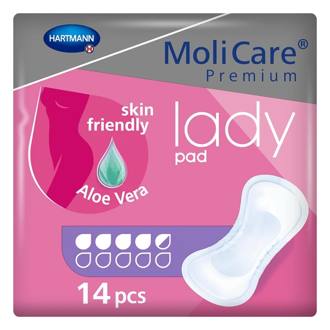 Molicare Premium Lady Pad Inkontinenz Einlage für Frauen mit Blasenschwäche Aloe Vera 45 Tropfen 1 x 14 Stück