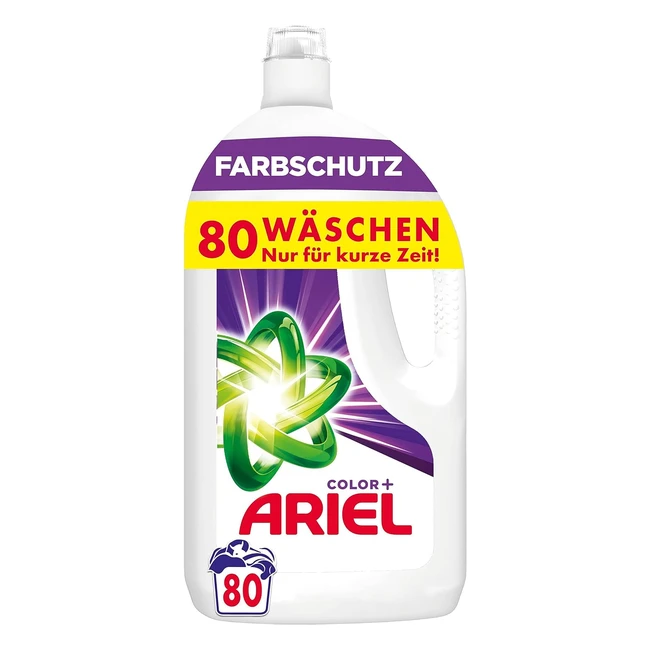 Ariel Flüssigwaschmittel 80 Waschgänge Farbschutz Exzellente Fleckenentfernung für die erste Wäsche auch bei niedrigeren Temperaturen Schützt Farben