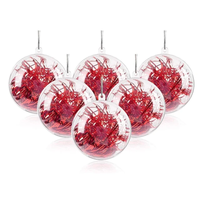 Lot de 20 boules de Noël transparentes à remplir soi-même - Uten - Réf. 80mm
