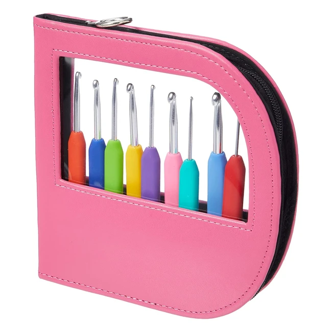 Set Uncinetti KnitPro Waves Fuxia - 9 Uncinetti per Lavoro a Maglia