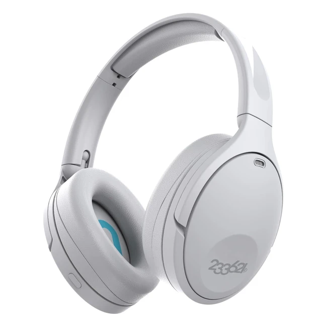 Casque Bluetooth Sans Fil 100h Autonomie | Réduction Active du Bruit | Micro Intégré | Léger et Pliable | Gris