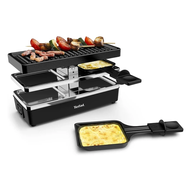Tefal RE2308 Plug  Share Raclette 400W - 2 Pfannen Grillplatte Antihaftbeschi