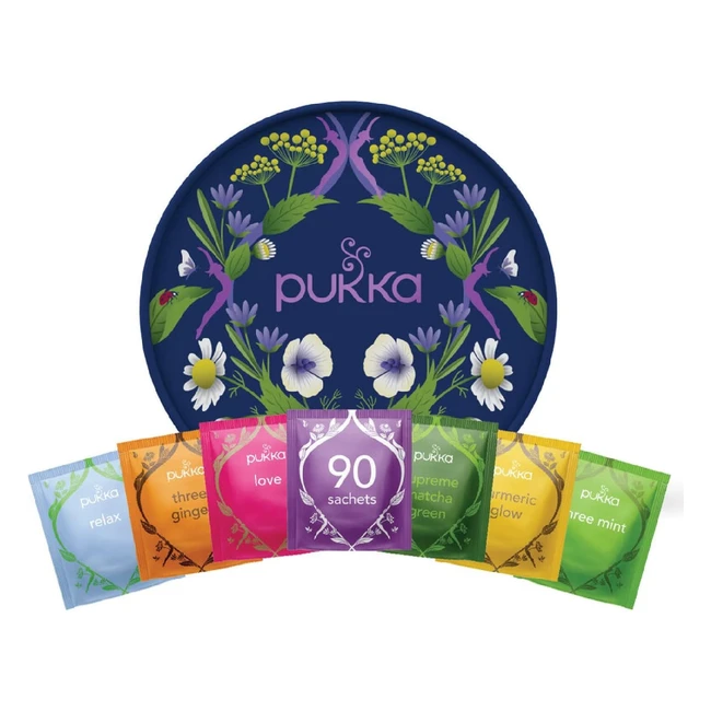Pukka Herbs Workday Wellness - Confezione Regalo Tisane Biologiche - 90 Filtri