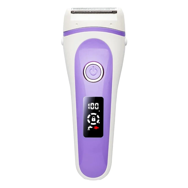 Rasoir Électrique Femme Rechargeable - Kit Dépilation 3-en-1 - Indolore et Étanche - Violet