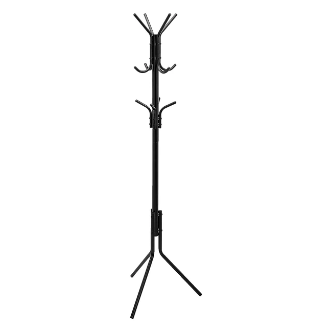 Black Metal Coat and Clothes Stand Rack - Amazon Basics Ref 481L x 481W x 1755