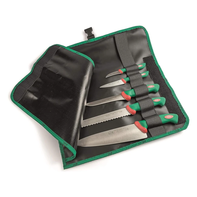 Set 5 Coltelli Sanelli Premana Professional - Rotolo Cuoco Cordura Neroverde