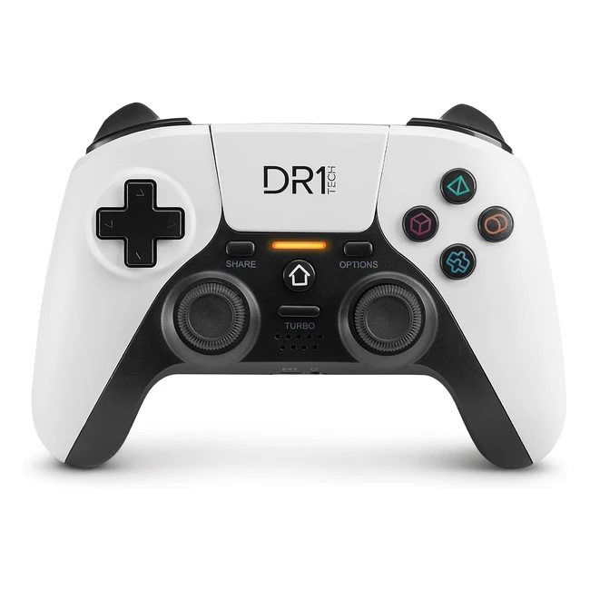 Mando inalámbrico para PS4 y PS3 - Shockpad II de dr1tech - Diseño nextgen - Compatible con PC y iOS - Blanco