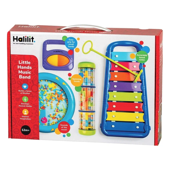 Ensemble cadeau d'instruments de musique pour petites mains Halilit - Réf. 12345 - Développe le sens du rythme et la créativité