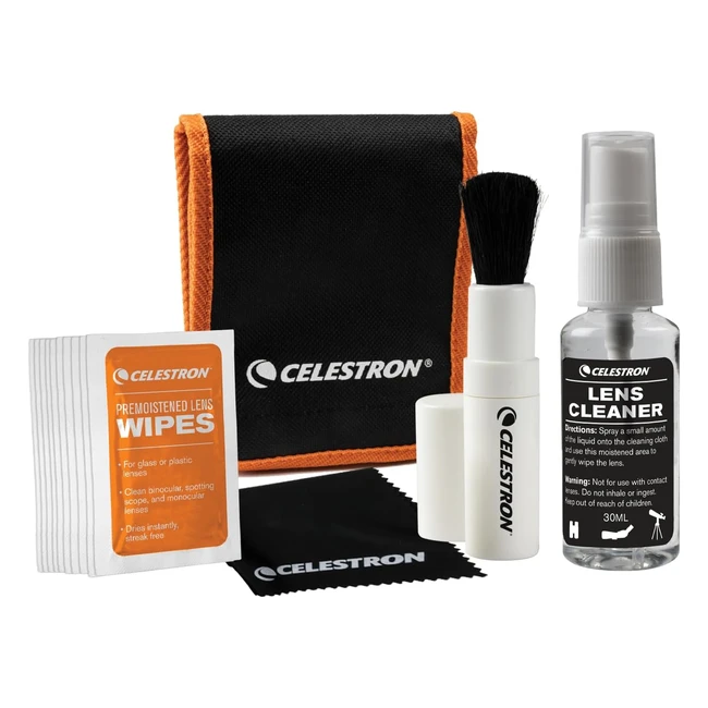 Celestron 93576 Lens Cleaning Kit - Streak-Free Results, Compact & Portable