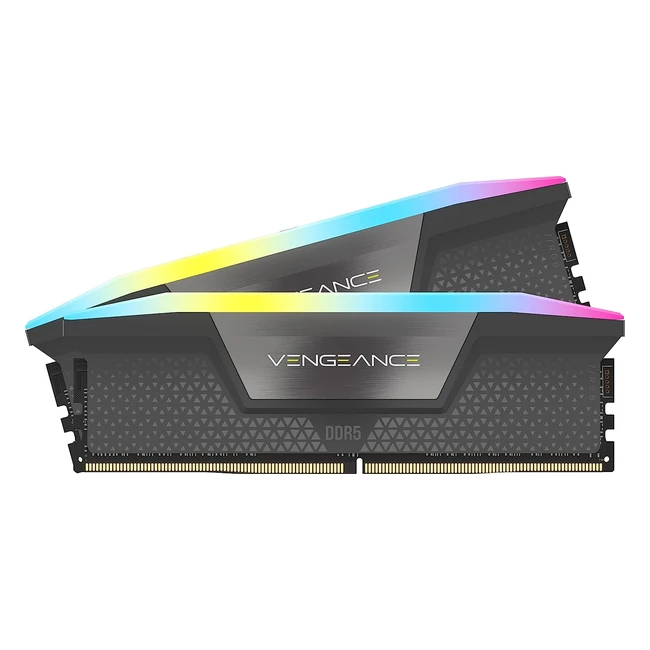 Corsair Vengeance RGB DDR5 RAM 32GB 2x16GB 6000MHz CL36 AMD Expo iCUE Compatible Computer Memory - Grey