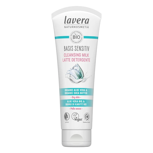 Lavera Basis Sensitiv Cleansing Milk - Vegan Organic Skin Care - 125ml