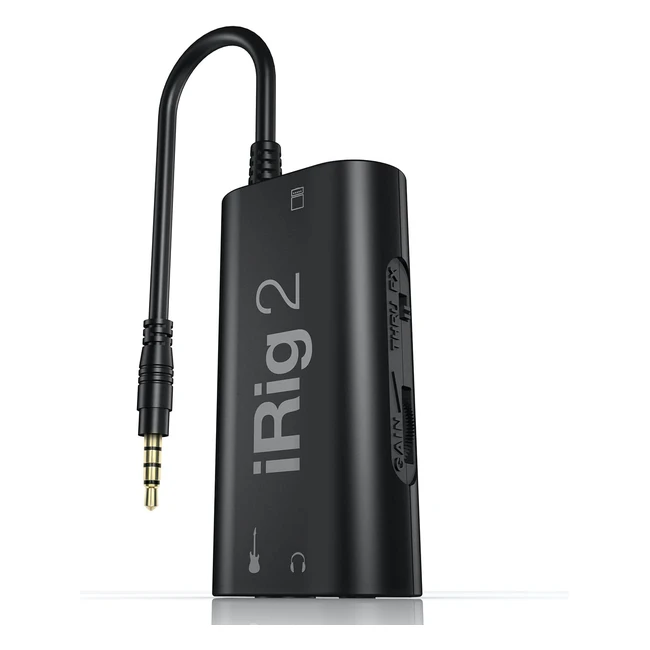 IK Multimedia P953 iRig 2 Gitarrenschnittstellenadapter für iPhone, iPod Touch, iPad, Mac und Android