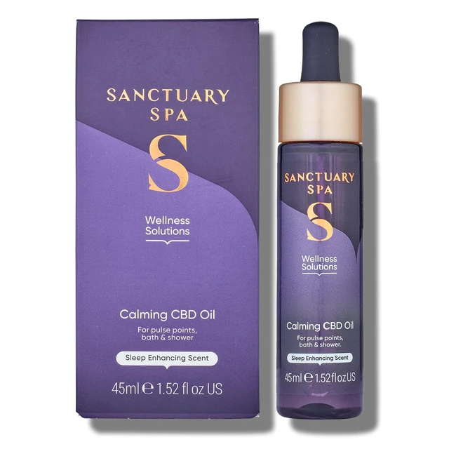 Sanctuary Spa CBD Oil - Calming Multipurpose Oil for Pulse Points, Bath, and Shower - Vegan and Cruelty-Free - 45ml